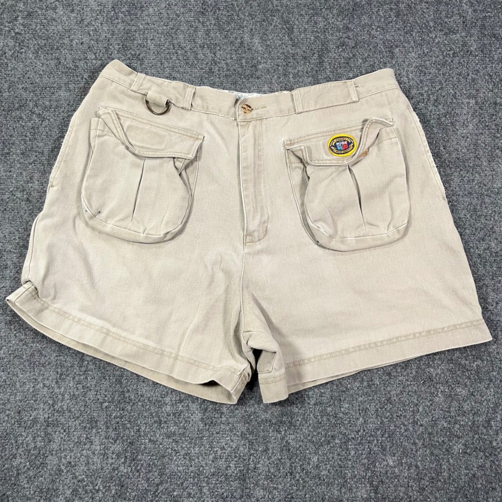 VTG Pussers Original Sailing Shorts Mens 38 Cargo West Indies Patch Tan Nautical